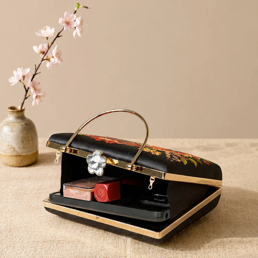 Crimson Blossom Heritage Clutch