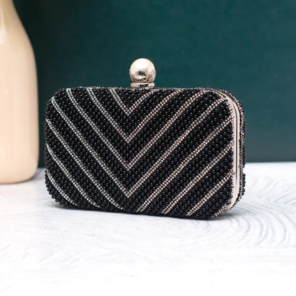 Black Royal Beadline Clutch