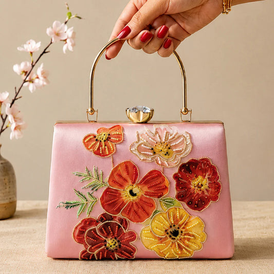 Blush Blossom Luxury Clutch