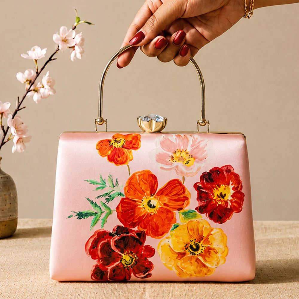 Blush Blossom Luxury Clutch