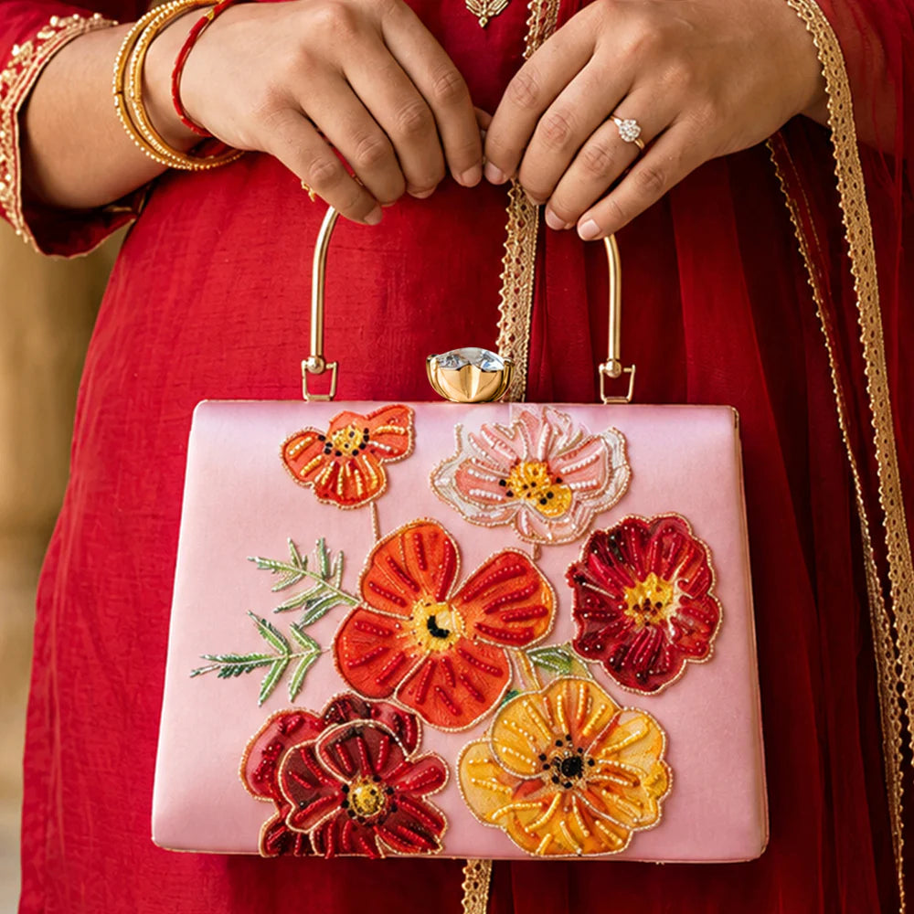 Blush Blossom Luxury Clutch