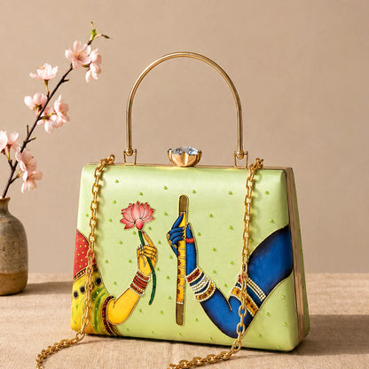 Divine Flute & Lotus Heritage Clutch