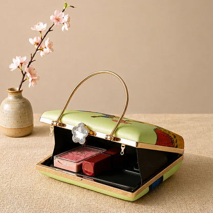 Divine Flute & Lotus Heritage Clutch
