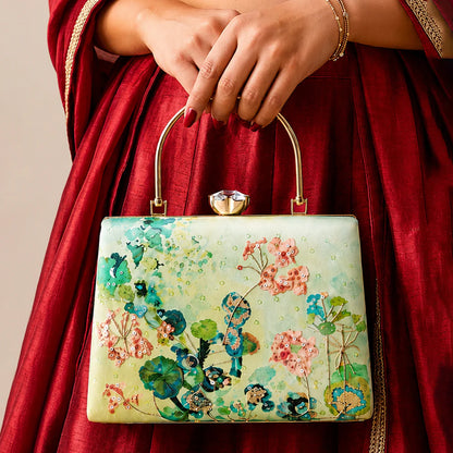 Mint Meadow Designer Clutch
