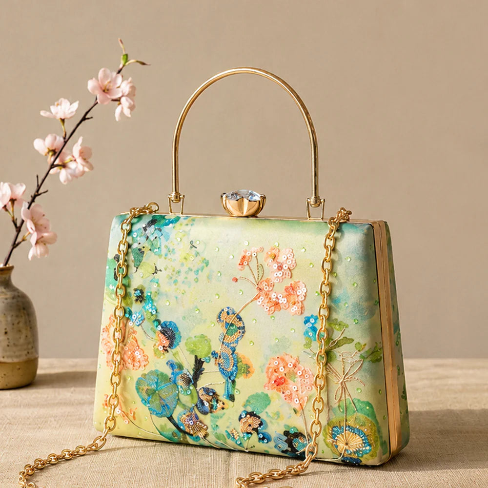 Mint Meadow Designer Clutch