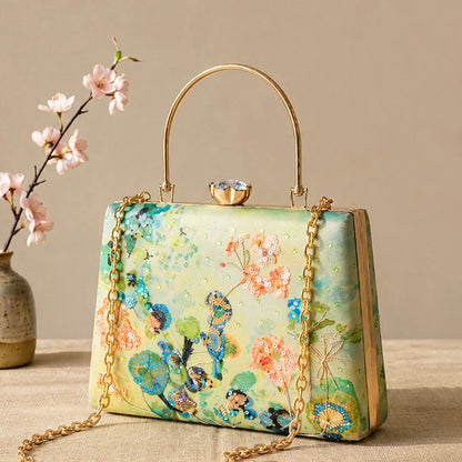 Mint Meadow Designer Clutch