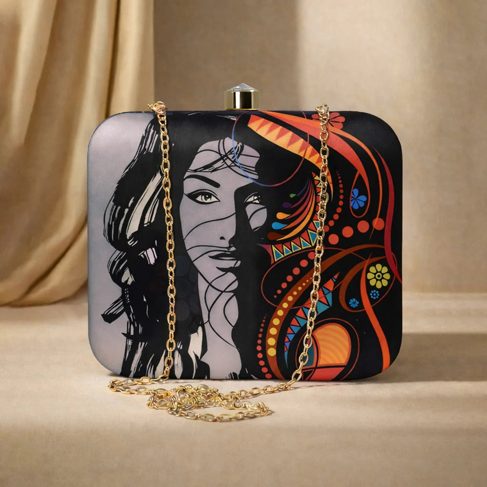 Chic Ethnic-Modern Fusion Square Clutch