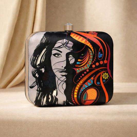 Chic Ethnic-Modern Fusion Square Clutch