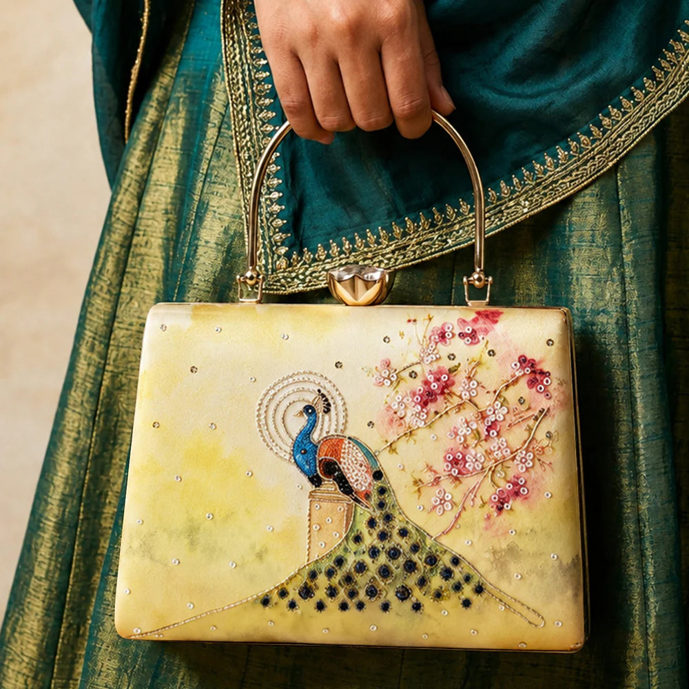 Peacock Paradise Luxury Clutch