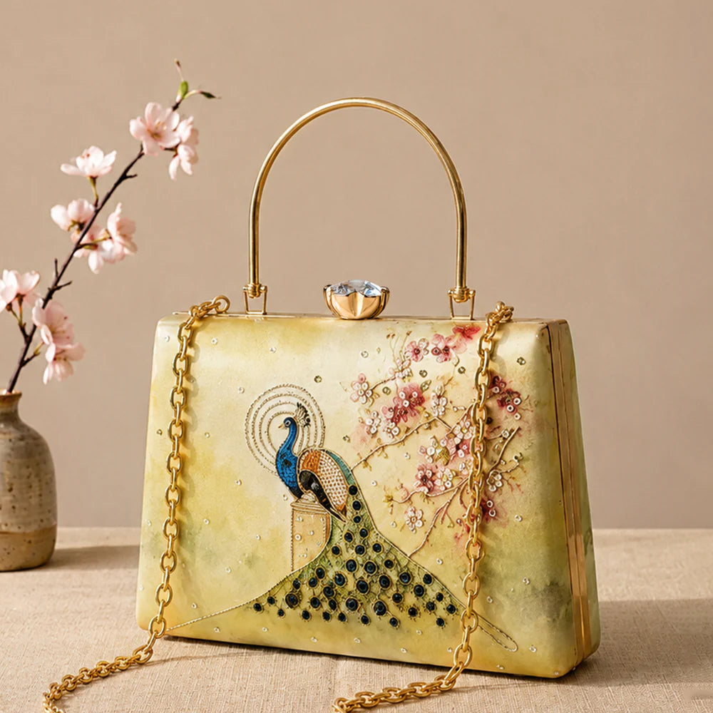 Peacock Paradise Luxury Clutch