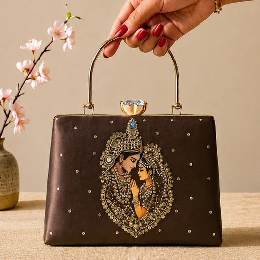 Royal Radha Krishna Heritage Clutch