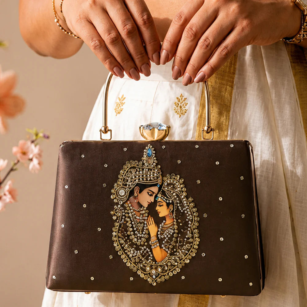 Royal Radha Krishna Heritage Clutch
