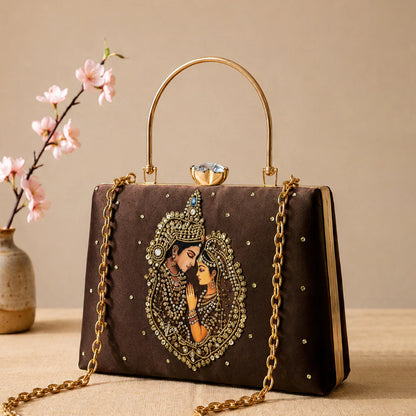 Royal Radha Krishna Heritage Clutch