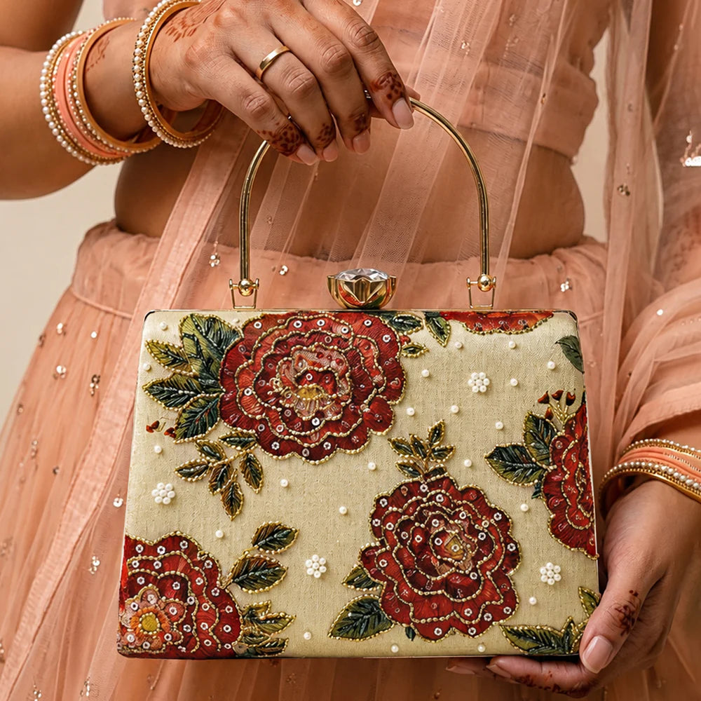 Royal Rose Blossom Clutch
