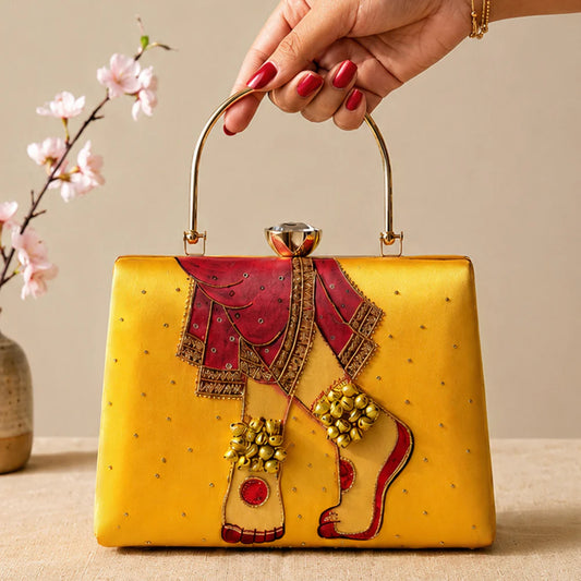 Traditional Bridal Motif Luxury Clutch