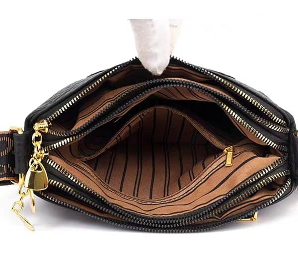 Mandala Elephant Black Shoulder Bag