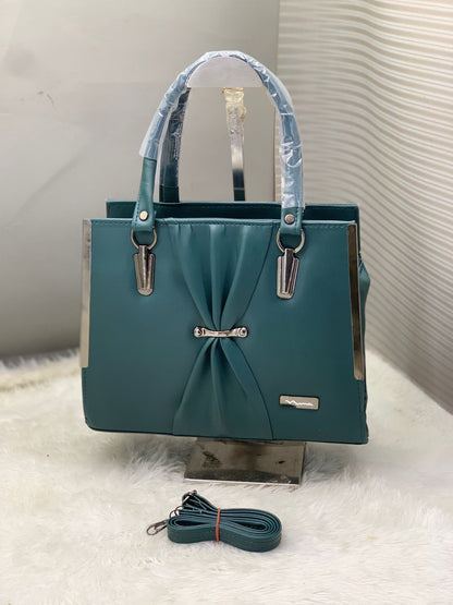 Pleated Bow Satchel Handbag