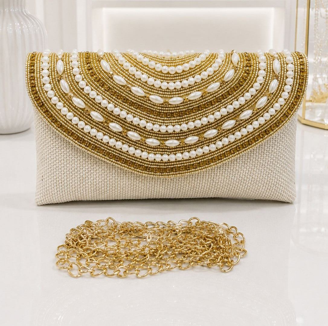 The Shahi Shimmer Clutch & Sling Bag