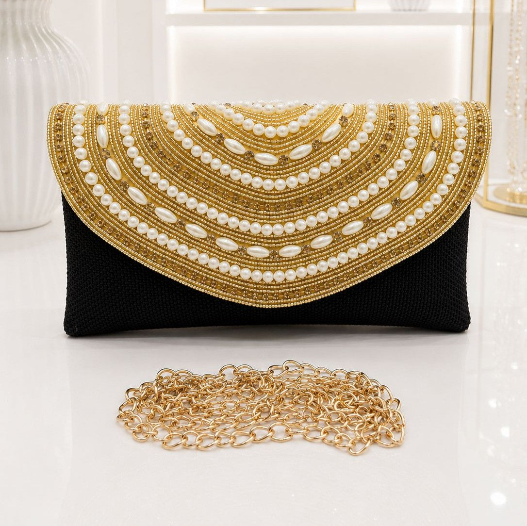 The Shahi Shimmer Clutch & Sling Bag