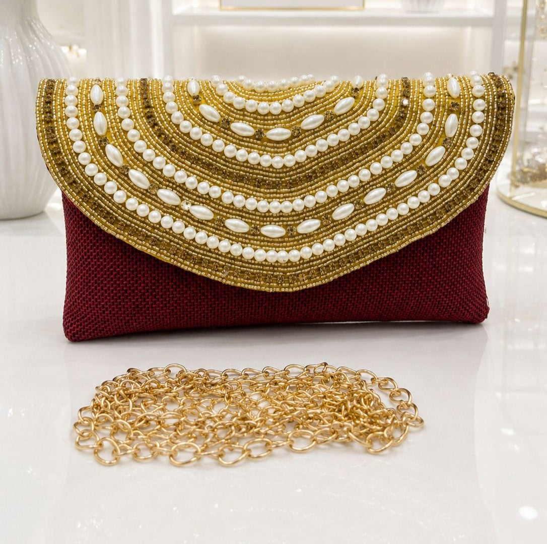 The Shahi Shimmer Clutch & Sling Bag