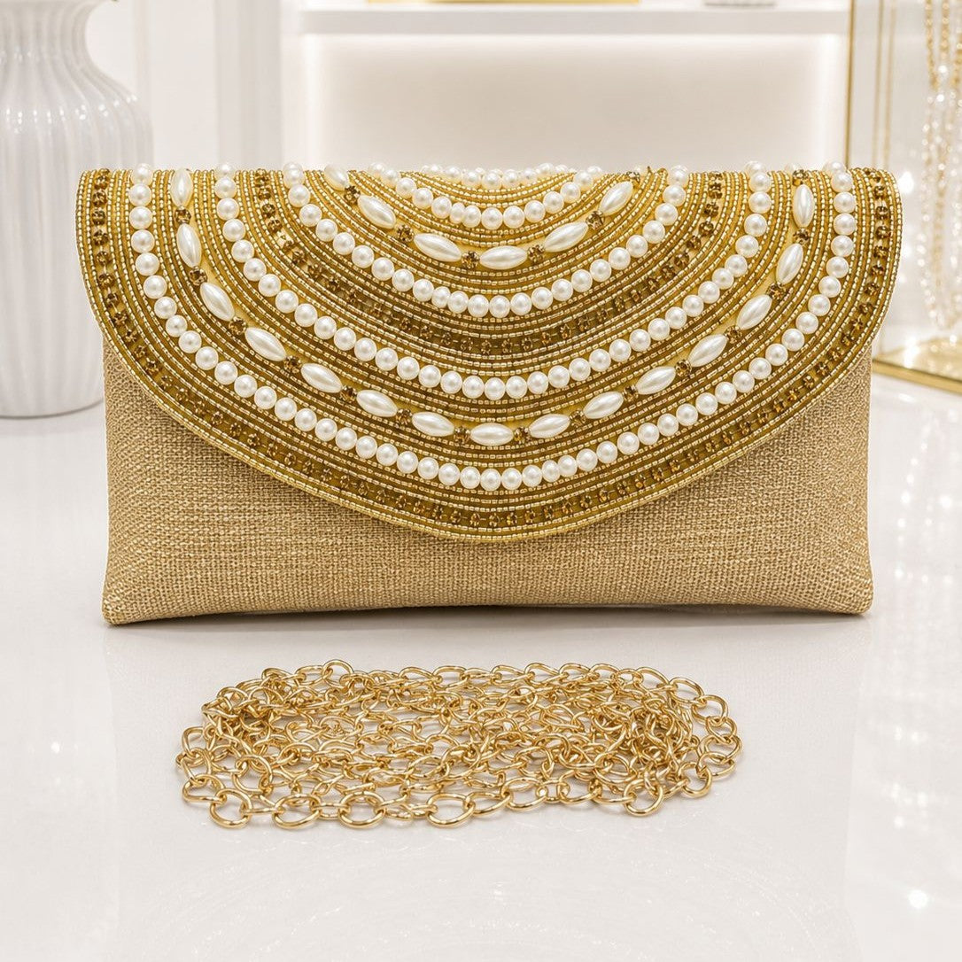 The Shahi Shimmer Clutch & Sling Bag