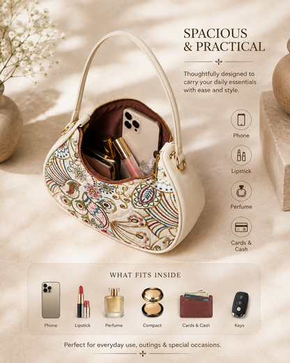 Designer Embroidered Shoulder Bag