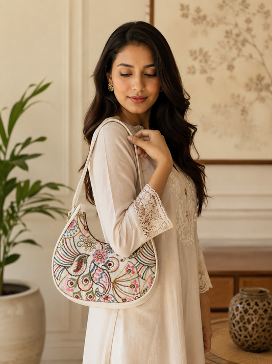 Designer Embroidered Shoulder Bag