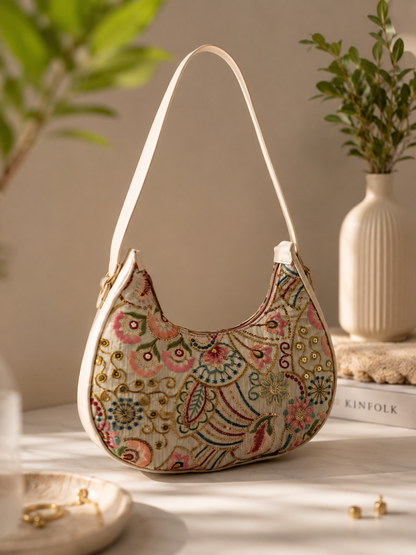 Designer Embroidered Shoulder Bag